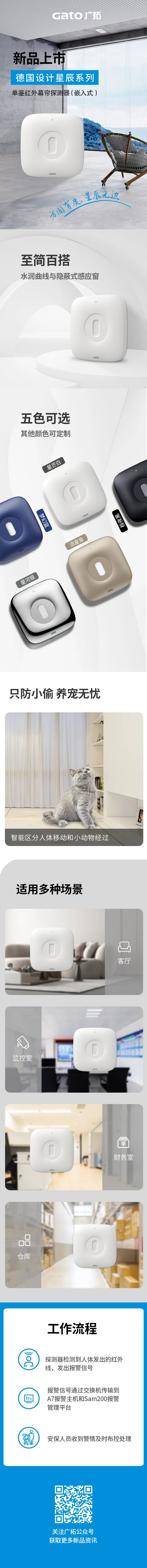 新品上市！德國設計星辰系列嵌入式單鑒紅外探測器(圖1)